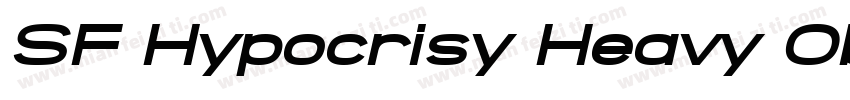 SF Hypocrisy Heavy Oblique字体转换
